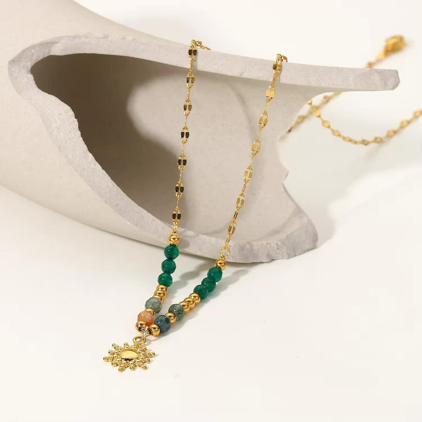 Sunshine Green AD Pendant Necklace