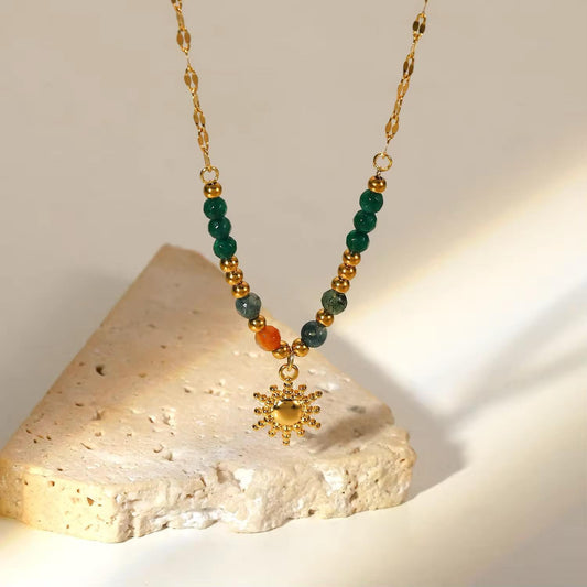 Sunshine Green AD Pendant Necklace