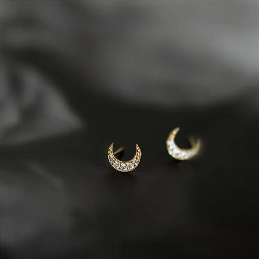 18k Gold Plated Moon Earrings