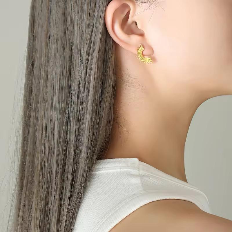 Sunbeam Half Circle Earrings