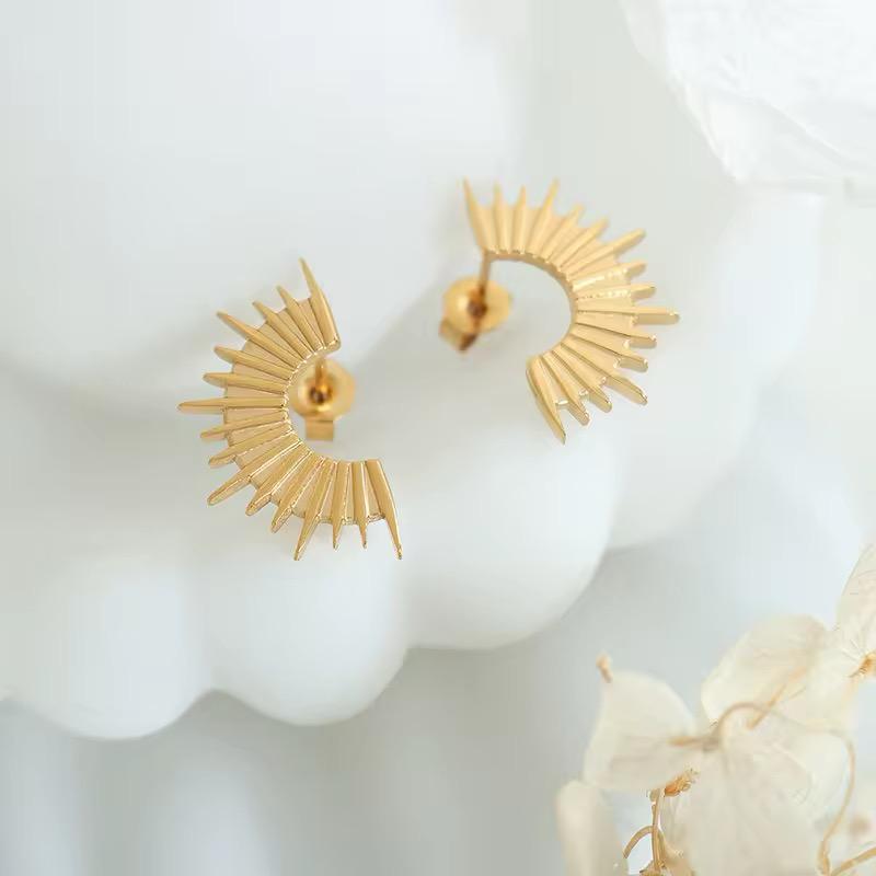 Sunbeam Half Circle Earrings