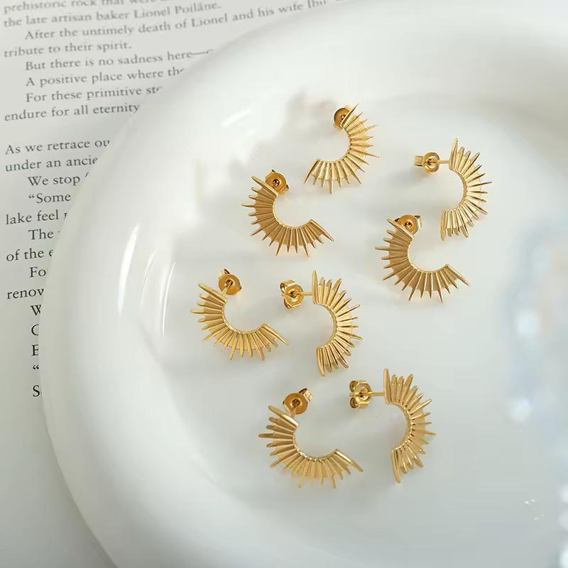 Sunbeam Half Circle Earrings