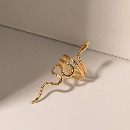 18k Gold Plated Snake Finger Ring