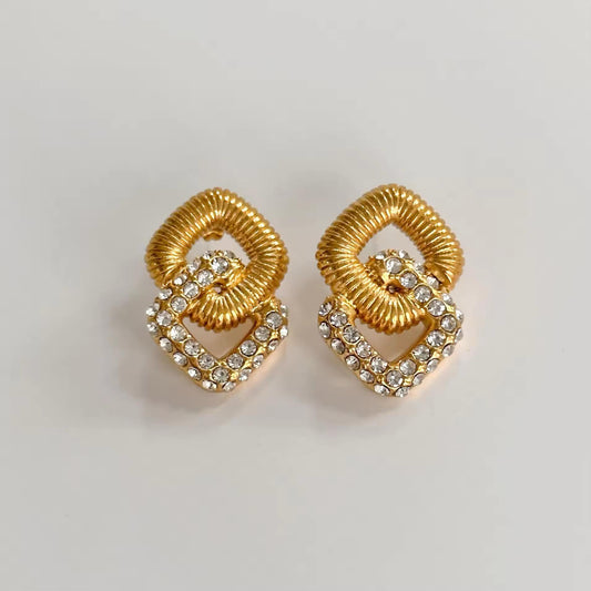 Luxe Zircon Square Earrings