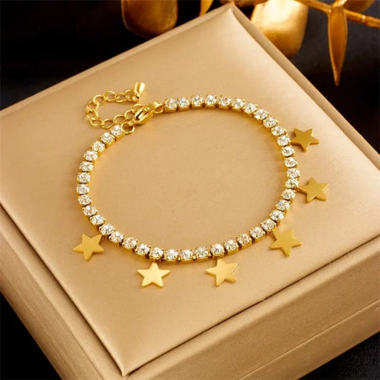 Luxe Gold Plated Star Bracelet