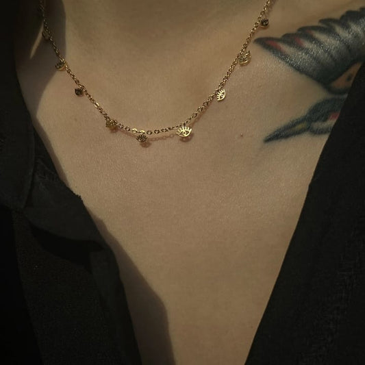 Evil Eye Sequence Chain Necklace