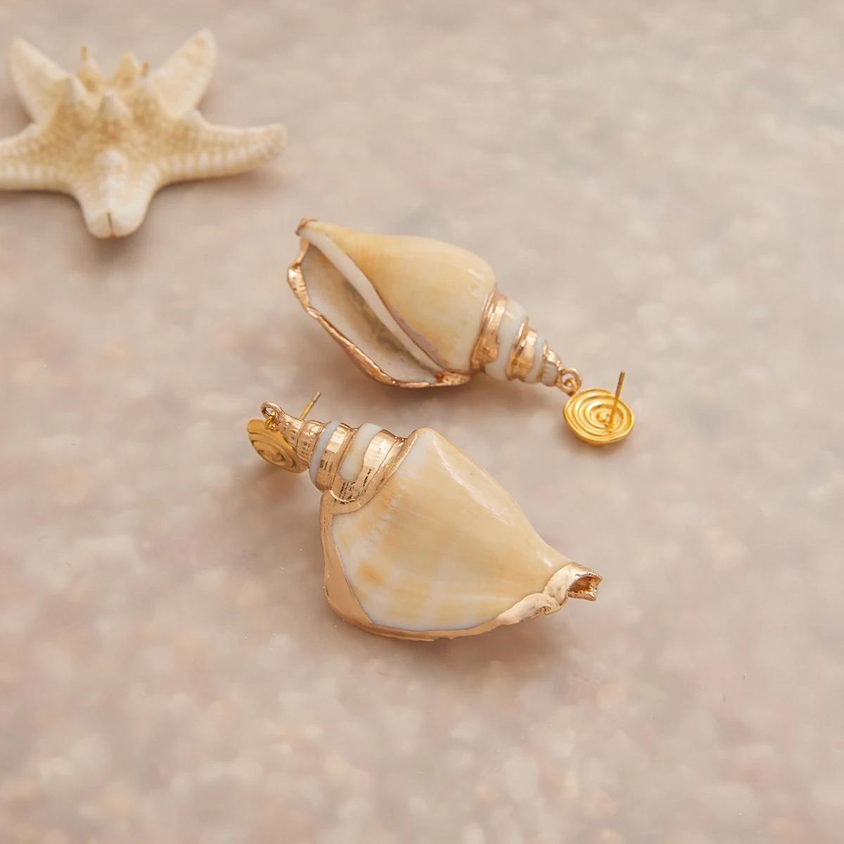 Luxe Sea Shell Drop Earring