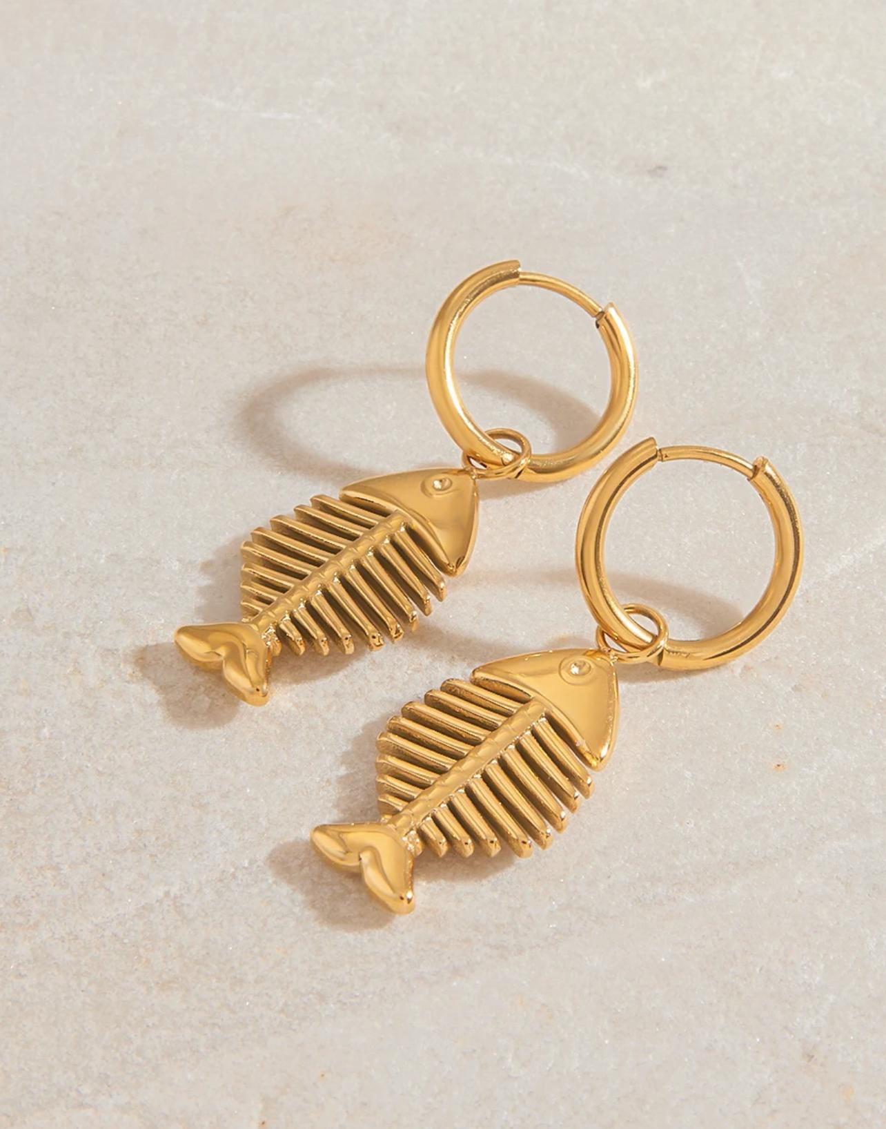 Luxe Fish Drop Earring