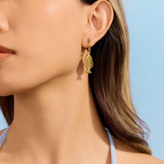 Luxe Fish Drop Earring