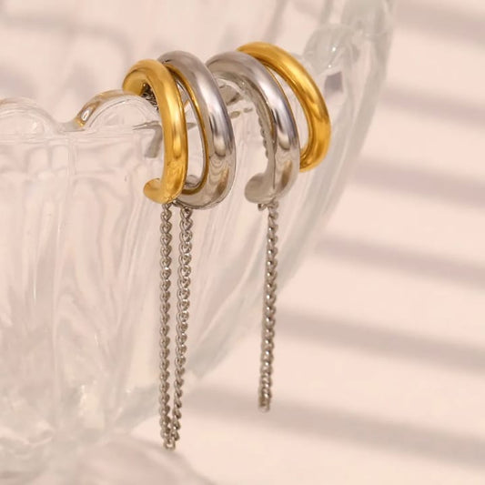 Luxe Dual Tone Earrings