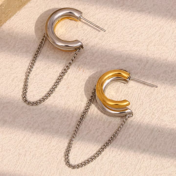 Luxe Dual Tone Earrings