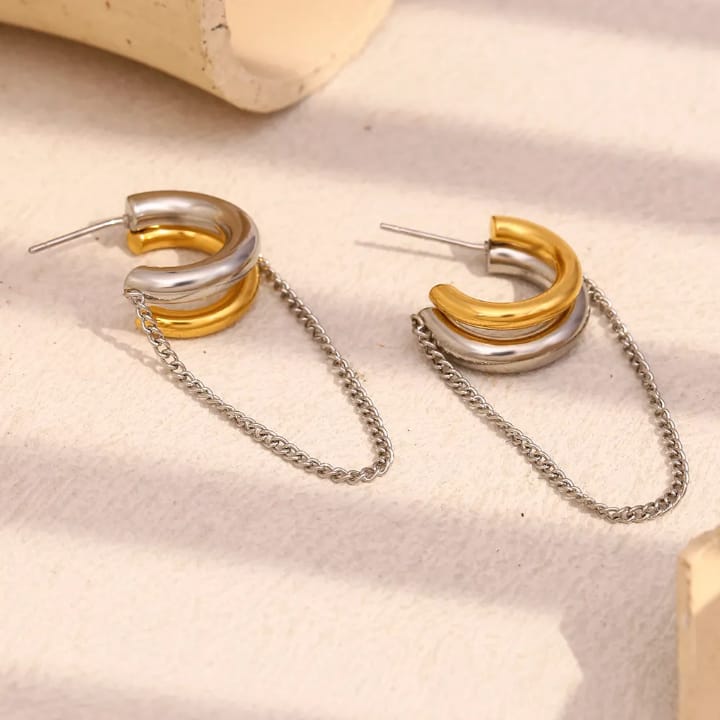 Luxe Dual Tone Earrings