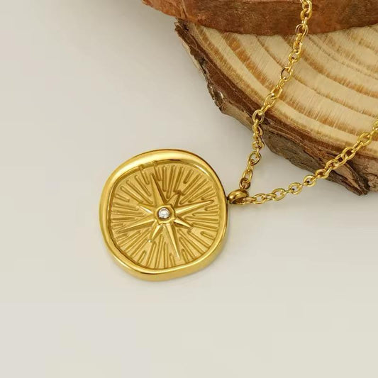 Antitarnish Direction Pendant Necklace