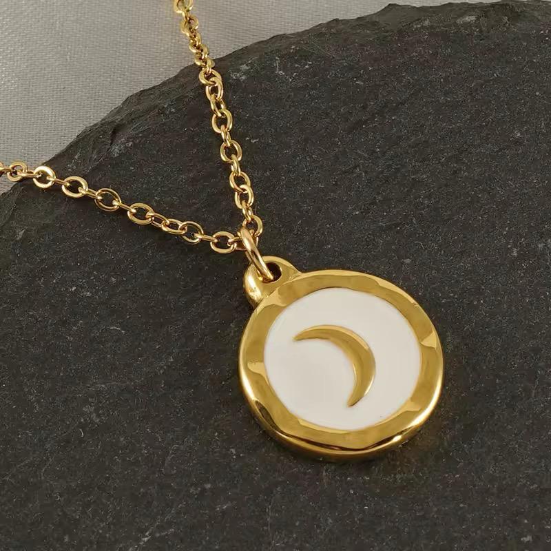 Antitarnish Moon Pendant Necklace