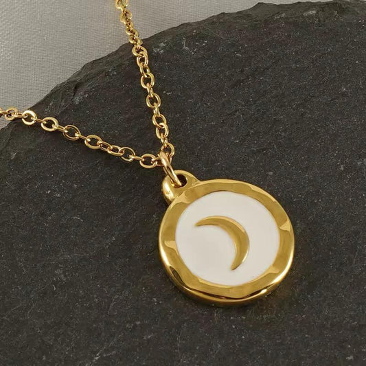 Antitarnish Moon Pendant Necklace