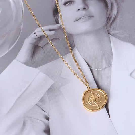 Antitarnish Direction Pendant Necklace
