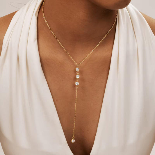 AD Drop Chain Necklace