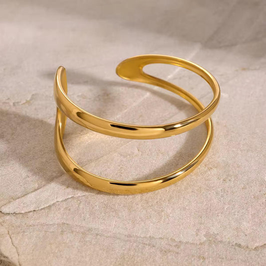 Double Layer Infinity Open Bracelet