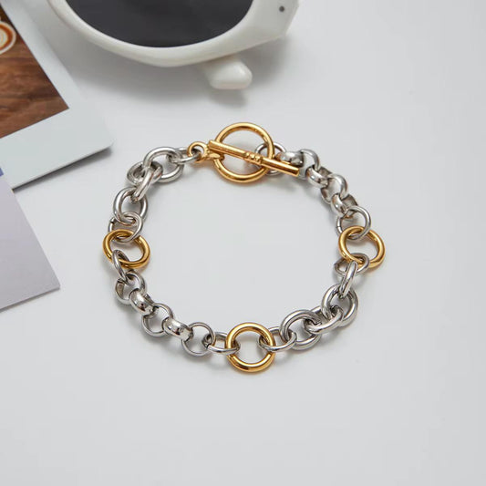 Luxe Dual Tone Chain Bracelet