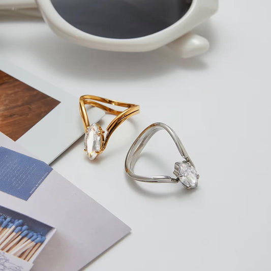 Luxe Silver Diamond Ring