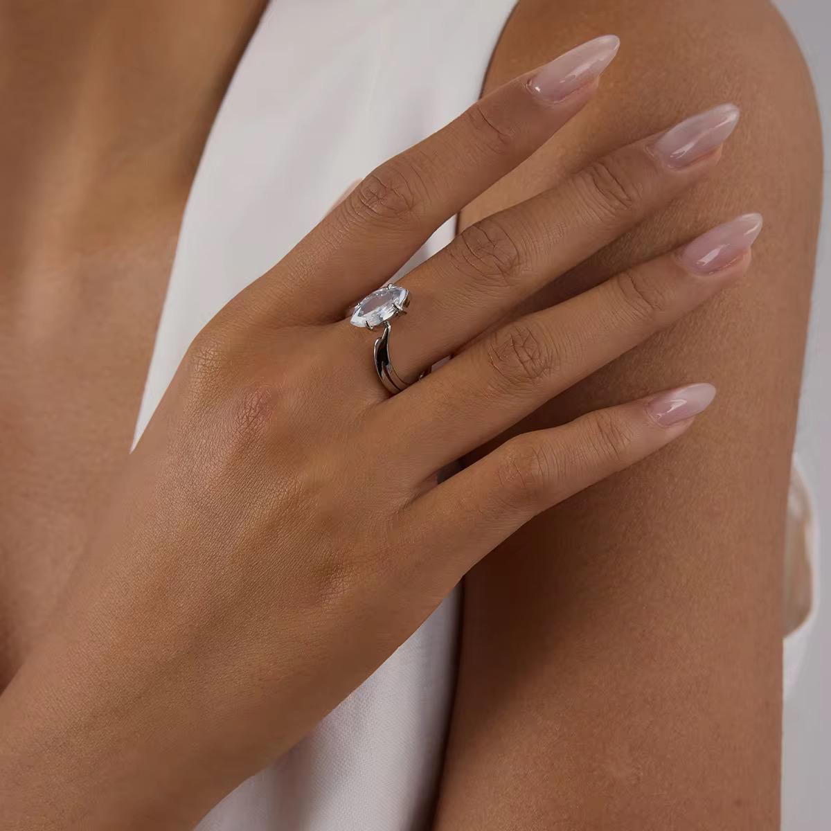 Luxe Silver Diamond Ring