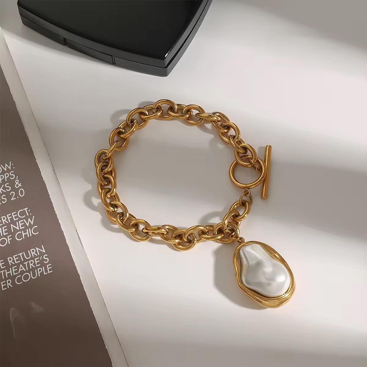 MOP Gold Chain Bracelet