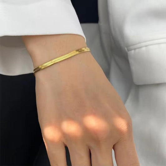 18K Gold Snake Chain Bracelet