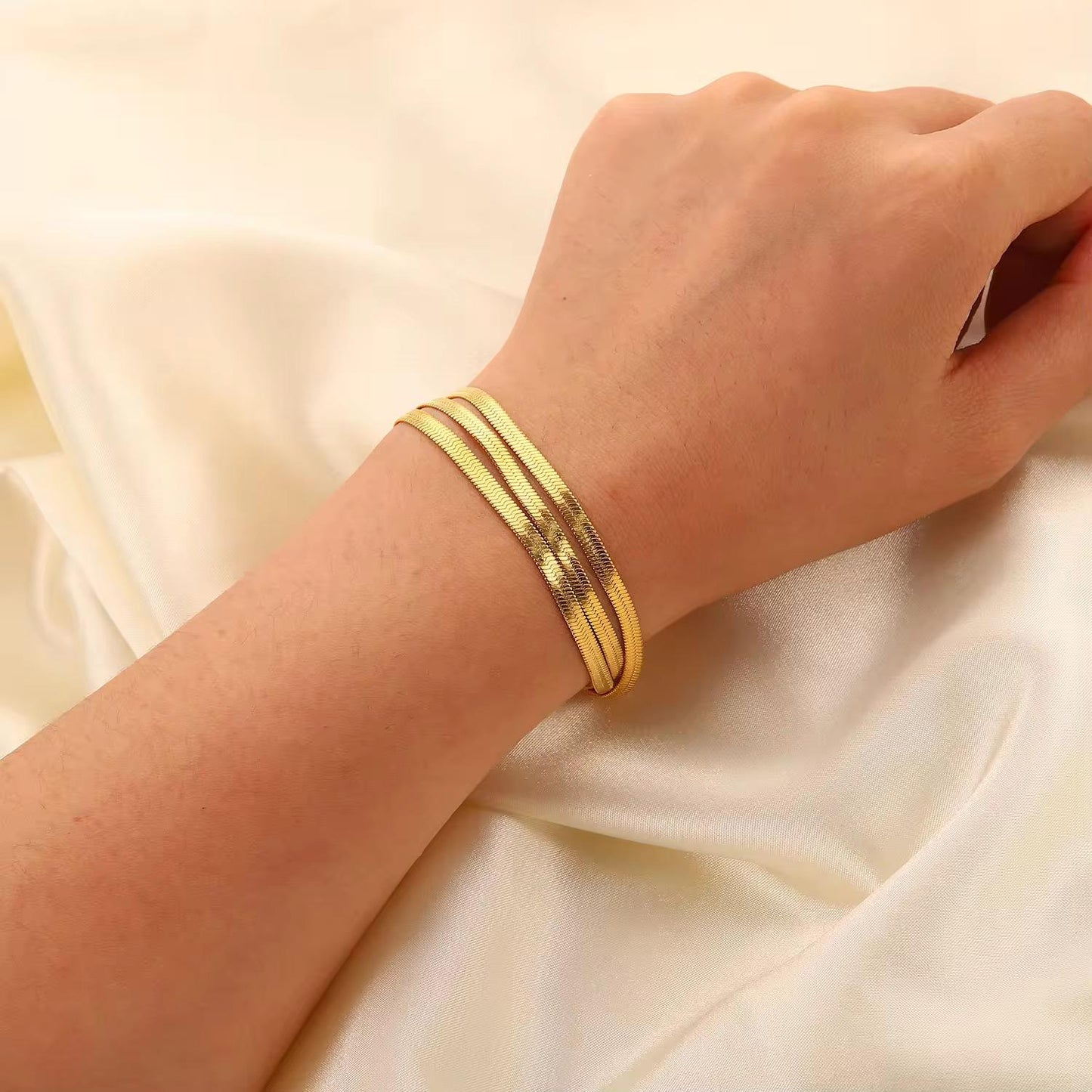 3 Layer Gold Chain Bracelet