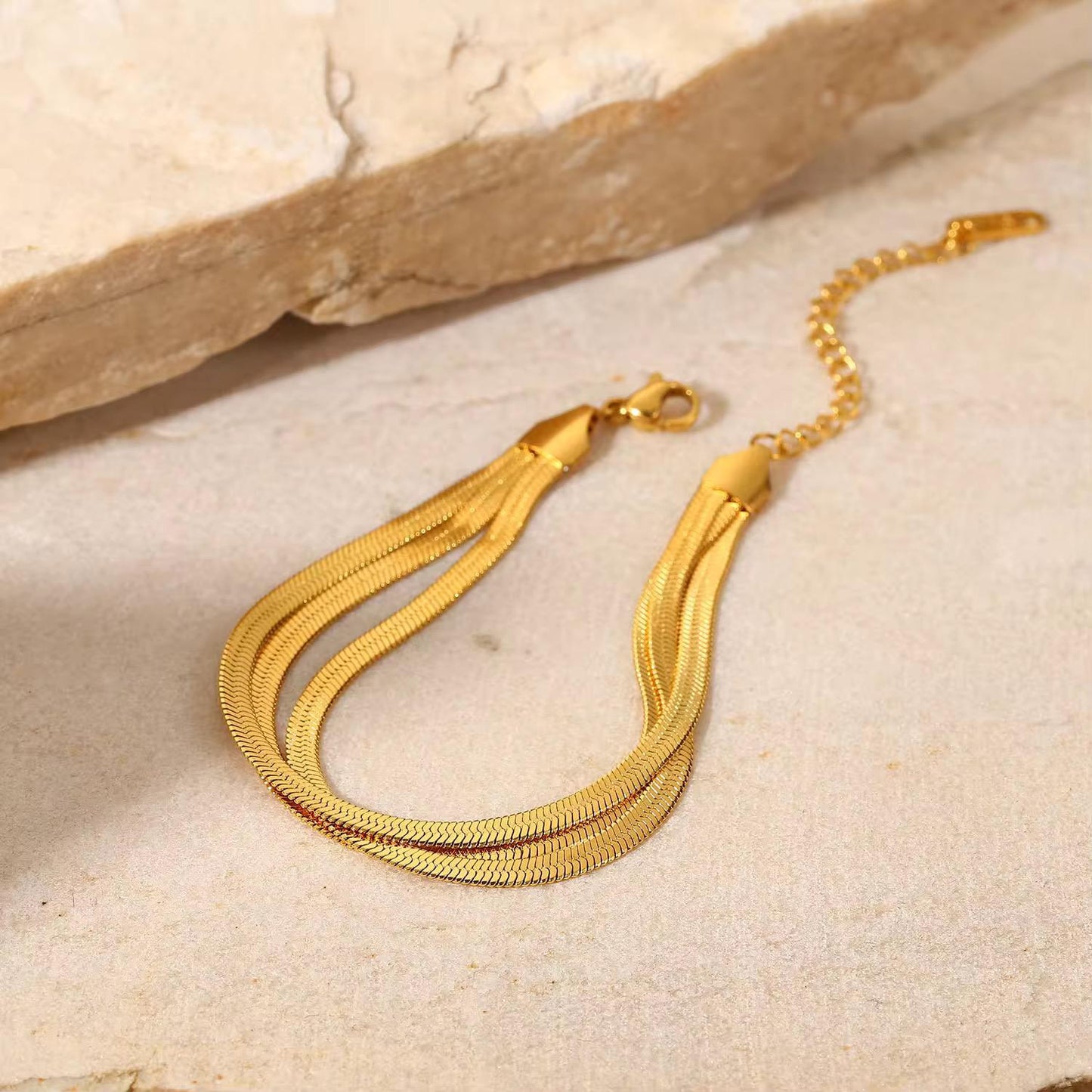 3 Layer Gold Chain Bracelet