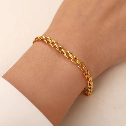 18k Gold Link Chain Bracelet