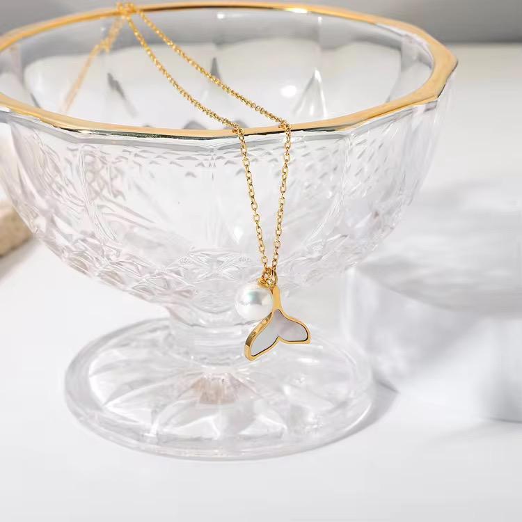 White Mermaid Chain Necklace