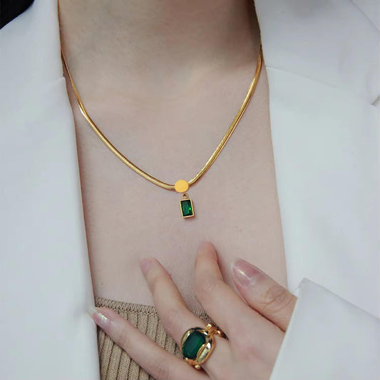 Rama Green Chain Necklace