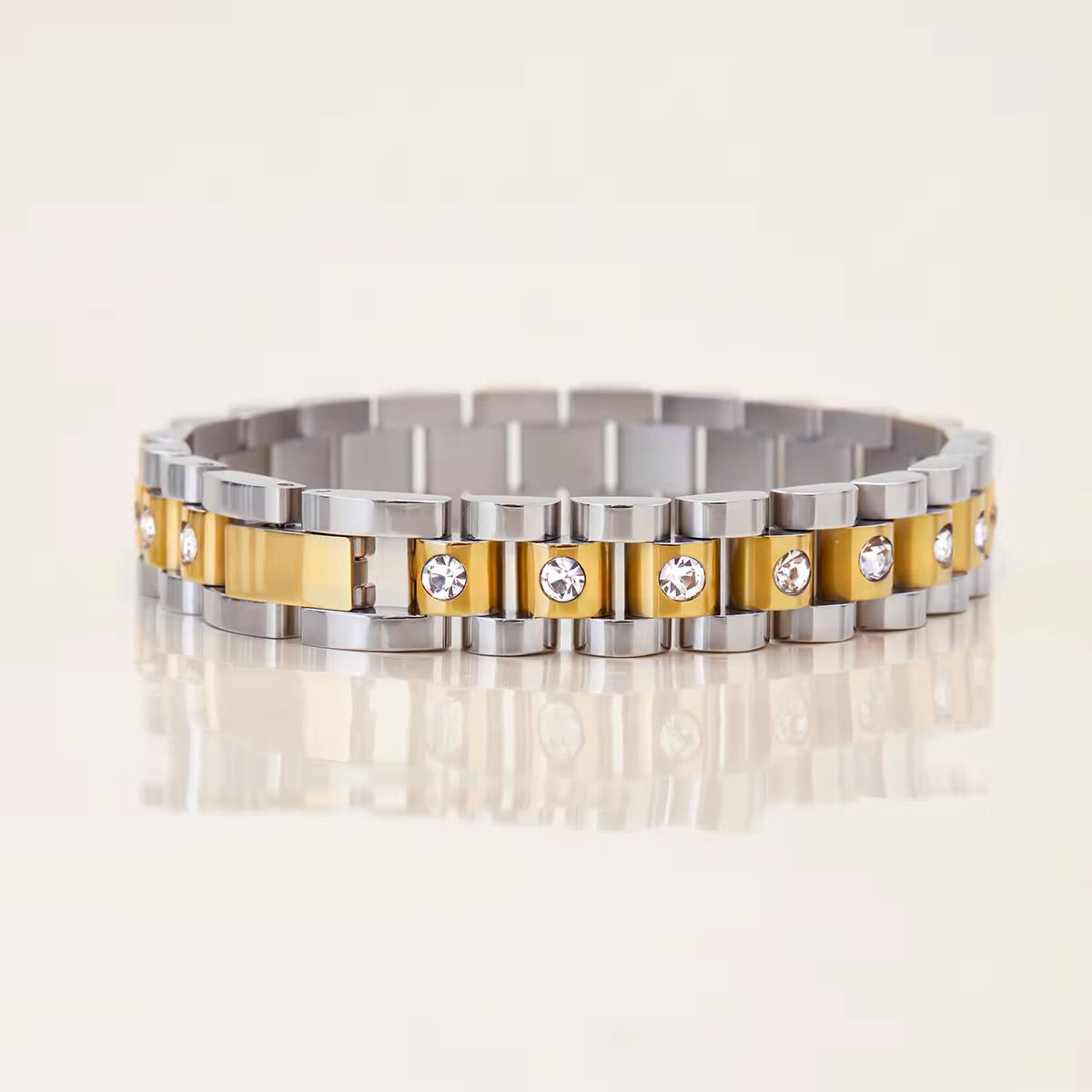 Luxe Dual Tone Band Bracelet