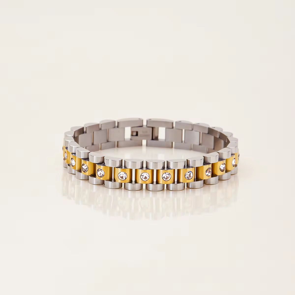 Luxe Dual Tone Band Bracelet