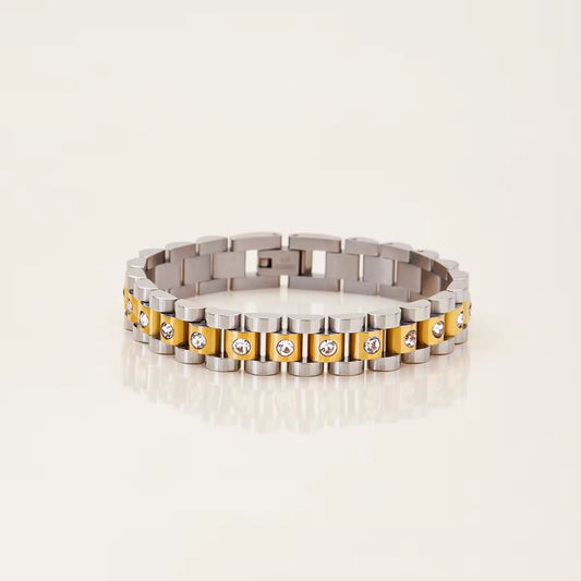 Luxe Dual Tone Band Bracelet