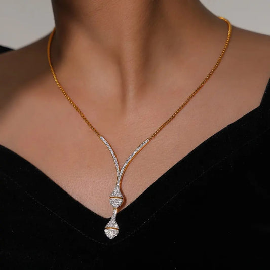 Dual Tone Statement Necklace