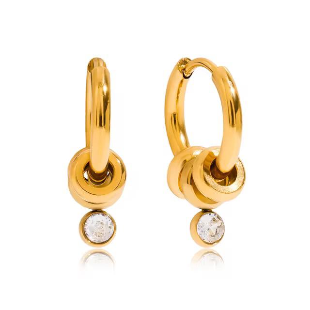 Gold AD Hoop Earrings