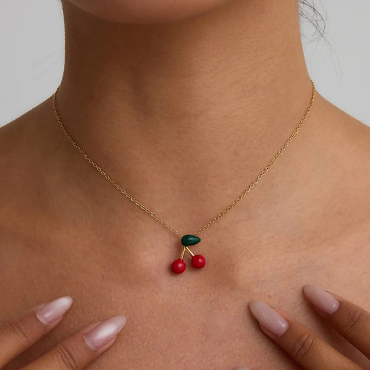 Dainty Cherry Chain Necklace