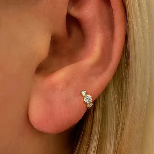 Diamond Gold Cuffs Earring