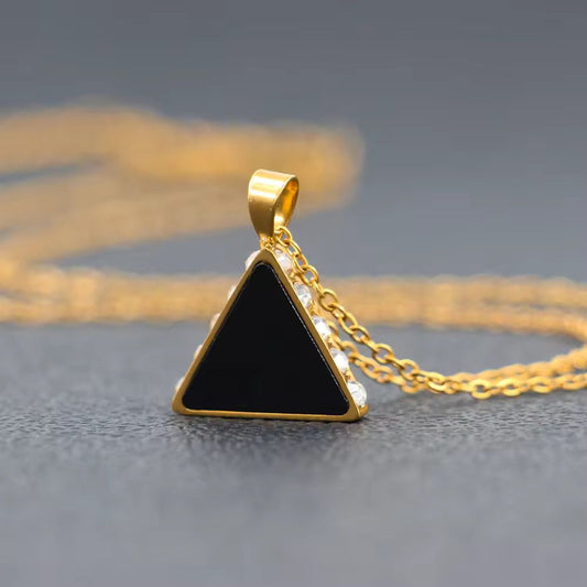 Triangle AD Pendant Necklace