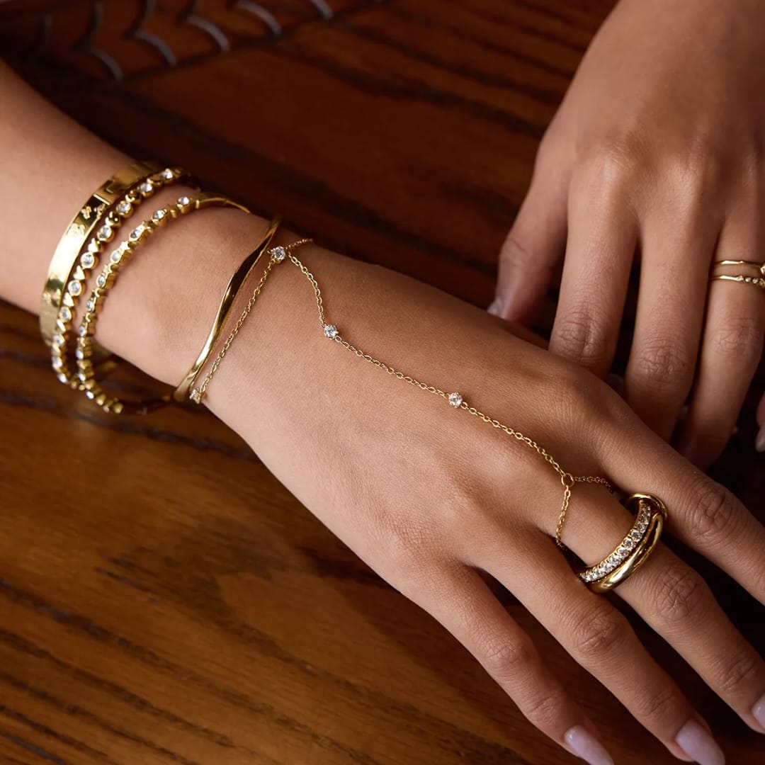 Heart Finger Hand Chain Bracelet