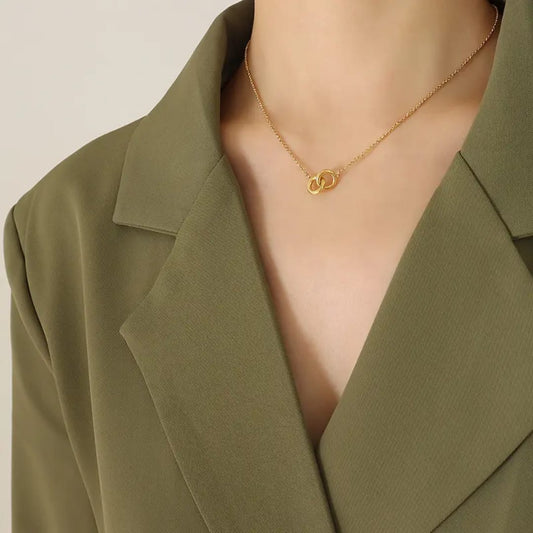 Double Ring Chain Necklace
