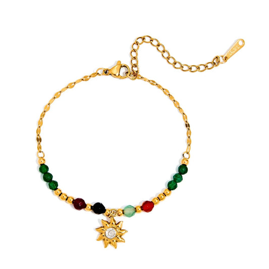 Green Beads Chain Bracelet