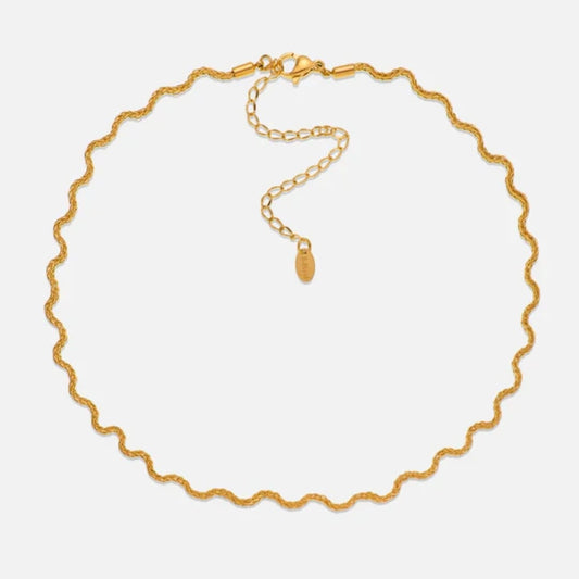 Zigzag Gold Chain Necklace