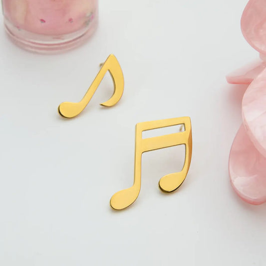 Musical Note Gold Earring