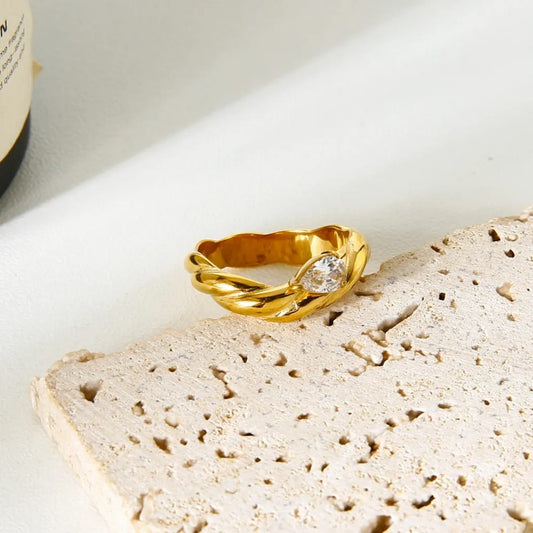 18k Gold Plated Diamond Ring