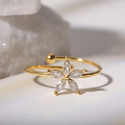 Flower Diamond Ring