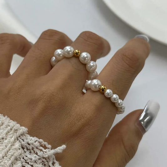 Set of 2 Freshwater Pearl Ring