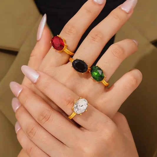 Red Stone Statement Ring