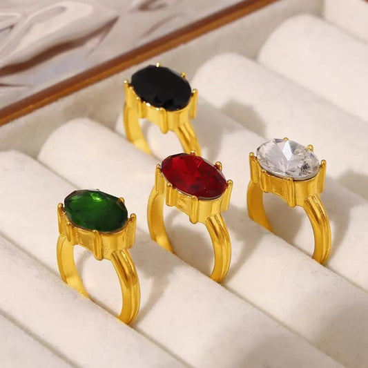Red Stone Statement Ring